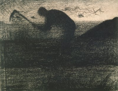Mann mit Spitzhacke, ca. 1883 von Georges Seurat